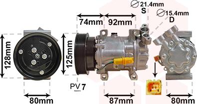 Van Wezel 4300K452 - Kompresors, Gaisa kond. sistēma autospares.lv