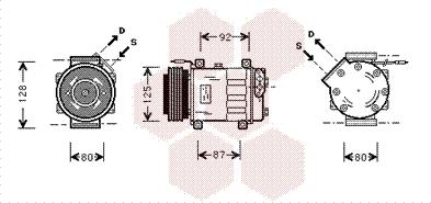 Van Wezel 4300K046 - Kompresors, Gaisa kond. sistēma www.autospares.lv