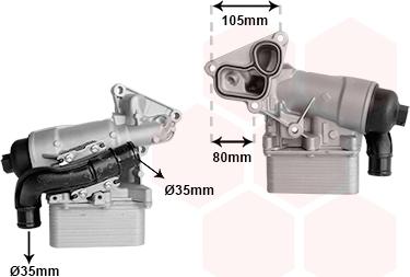 Van Wezel 43013710 - Eļļas radiators, Motoreļļa www.autospares.lv