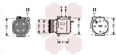 Van Wezel 4700K053 - Kompresors, Gaisa kond. sistēma www.autospares.lv