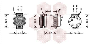 Van Wezel 4700K052 - Kompresors, Gaisa kond. sistēma www.autospares.lv