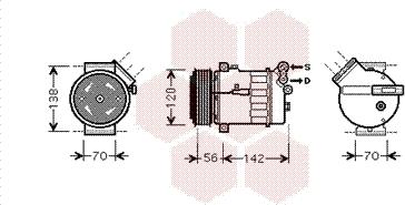 Van Wezel 4700K067 - Kompresors, Gaisa kond. sistēma www.autospares.lv