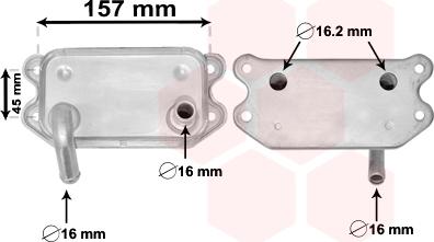 Van Wezel 59003154 - Eļļas radiators, Motoreļļa www.autospares.lv