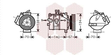 Van Wezel 5900K142 - Kompresors, Gaisa kond. sistēma www.autospares.lv