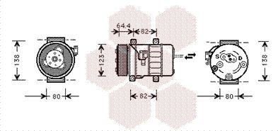 Van Wezel 5900K113 - Kompresors, Gaisa kond. sistēma www.autospares.lv