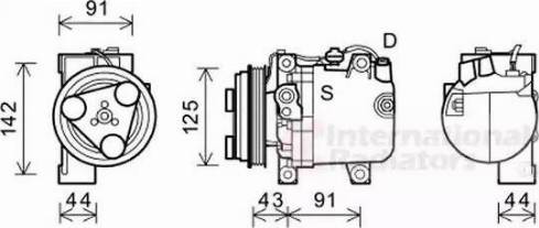 Van Wezel 5100K088 - Kompresors, Gaisa kond. sistēma www.autospares.lv