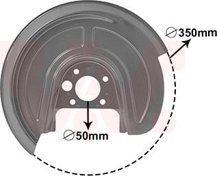 Van Wezel 5892374 - Dubļu sargs, Bremžu disks www.autospares.lv