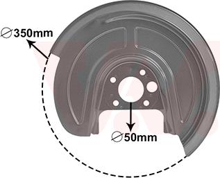 Van Wezel 5892373 - Dubļu sargs, Bremžu disks www.autospares.lv