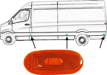 Van Wezel 5862915 - Sānu gabarītlukturis www.autospares.lv