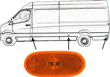 Van Wezel 5862917 - Sānu gabarītlukturis www.autospares.lv