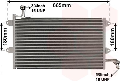 Van Wezel 58005137 - Kondensators, Gaisa kond. sistēma www.autospares.lv