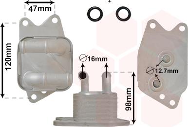 Van Wezel 58003405 - Eļļas radiators, Automātiskā pārnesumkārba www.autospares.lv