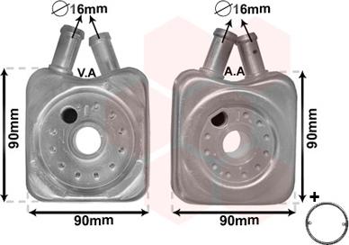 Van Wezel 58003106 - Eļļas radiators, Motoreļļa www.autospares.lv