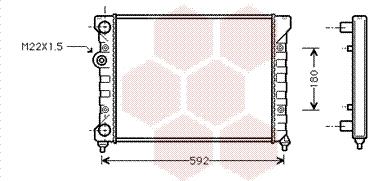 Van Wezel 58002029 - Radiators, Motora dzesēšanas sistēma autospares.lv