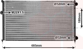 Van Wezel 58002116 - Radiators, Motora dzesēšanas sistēma autospares.lv