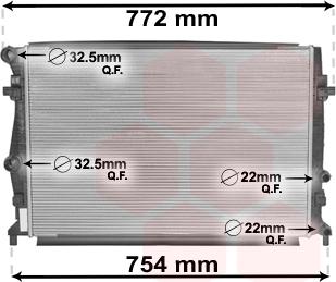 Van Wezel 58002343 - Radiators, Motora dzesēšanas sistēma www.autospares.lv