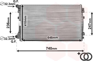 Van Wezel 58002338 - Radiators, Motora dzesēšanas sistēma www.autospares.lv