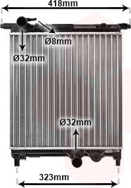 Van Wezel 58002325 - Radiators, Motora dzesēšanas sistēma www.autospares.lv