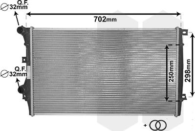 Van Wezel 58002206 - Radiators, Motora dzesēšanas sistēma www.autospares.lv