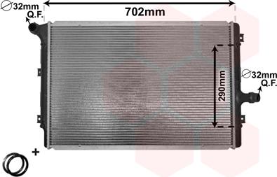 Van Wezel 58002208 - Radiators, Motora dzesēšanas sistēma www.autospares.lv