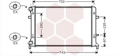 Van Wezel 58002228 - Radiators, Motora dzesēšanas sistēma www.autospares.lv