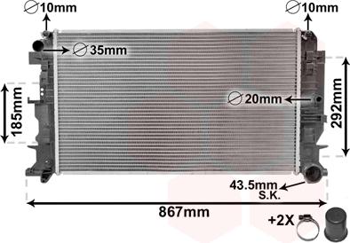 Van Wezel 58002271 - Radiators, Motora dzesēšanas sistēma www.autospares.lv