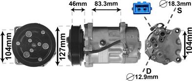 Van Wezel 5800K050 - Kompresors, Gaisa kond. sistēma autospares.lv