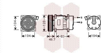 Van Wezel 5800K309 - Kompresors, Gaisa kond. sistēma www.autospares.lv