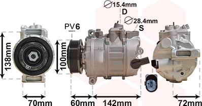 Van Wezel 5800K386 - Kompresors, Gaisa kond. sistēma www.autospares.lv