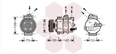 Van Wezel 5800K284 - Kompresors, Gaisa kond. sistēma www.autospares.lv