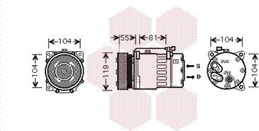 Van Wezel 5800K270 - Kompresors, Gaisa kond. sistēma www.autospares.lv