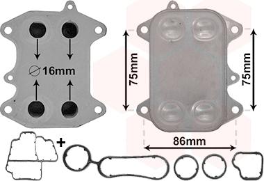 Van Wezel 58013700 - Eļļas radiators, Motoreļļa www.autospares.lv