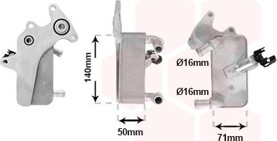 Van Wezel 58013732 - Eļļas radiators, Automātiskā pārnesumkārba www.autospares.lv