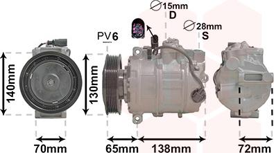 Van Wezel 5801K706 - Kompresors, Gaisa kond. sistēma autospares.lv