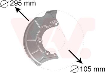 Van Wezel 5888372 - Dubļu sargs, Bremžu disks www.autospares.lv