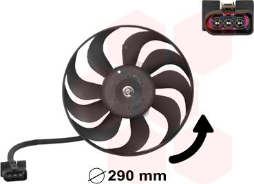 Van Wezel 5888745 - Ventilators, Motora dzesēšanas sistēma www.autospares.lv