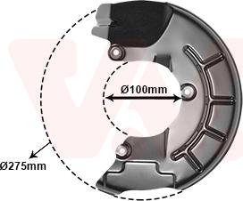 Van Wezel 5829371 - Dubļu sargs, Bremžu disks www.autospares.lv