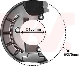 Van Wezel 5829372 - Dubļu sargs, Bremžu disks www.autospares.lv