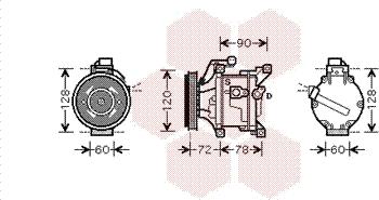 Van Wezel 5300K444 - Kompresors, Gaisa kond. sistēma www.autospares.lv