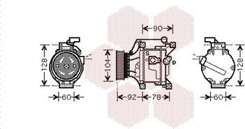 Van Wezel 5300K446 - Kompresors, Gaisa kond. sistēma www.autospares.lv