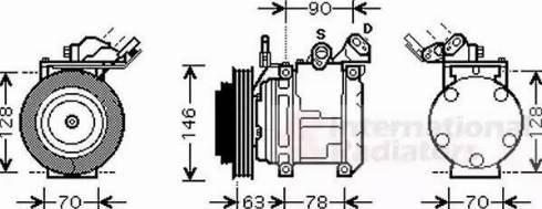 Van Wezel 5300K442 - Kompresors, Gaisa kond. sistēma www.autospares.lv