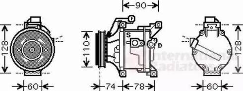 Van Wezel 5300K452 - Kompresors, Gaisa kond. sistēma www.autospares.lv