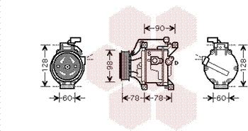 Van Wezel 5300K468 - Kompresors, Gaisa kond. sistēma www.autospares.lv