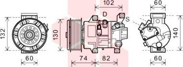 Van Wezel 5300K607 - Kompresors, Gaisa kond. sistēma www.autospares.lv