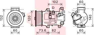 Van Wezel 5300K610 - Kompresors, Gaisa kond. sistēma www.autospares.lv