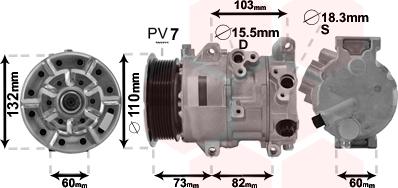 Van Wezel 5300K685 - Kompresors, Gaisa kond. sistēma www.autospares.lv