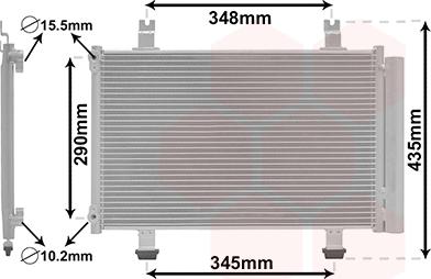 Van Wezel 52005087 - Kondensators, Gaisa kond. sistēma www.autospares.lv