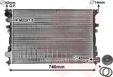 Van Wezel 09002089 - Radiators, Motora dzesēšanas sistēma www.autospares.lv