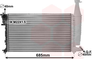 Van Wezel 09002140 - Radiators, Motora dzesēšanas sistēma www.autospares.lv