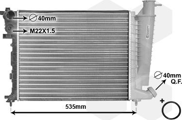 Van Wezel 09002154 - Radiators, Motora dzesēšanas sistēma www.autospares.lv